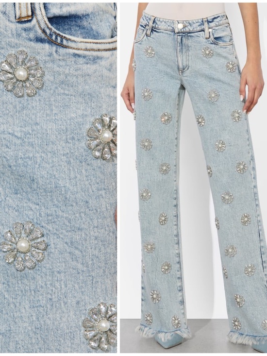 Alice + Olivia Denim - ALICE + OLIVIA ROXIE EMBELLISHED JEAN